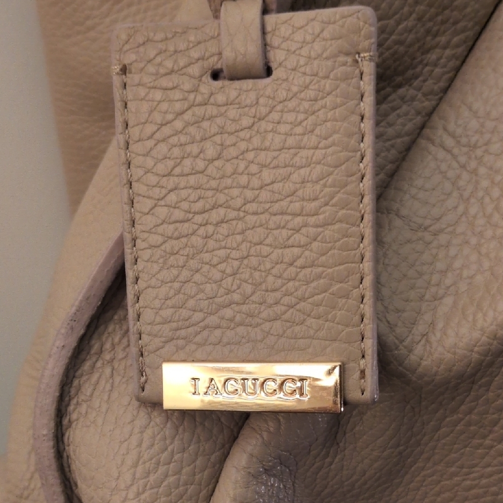 Cream Leather Women's Bag - Picture 5 of 14